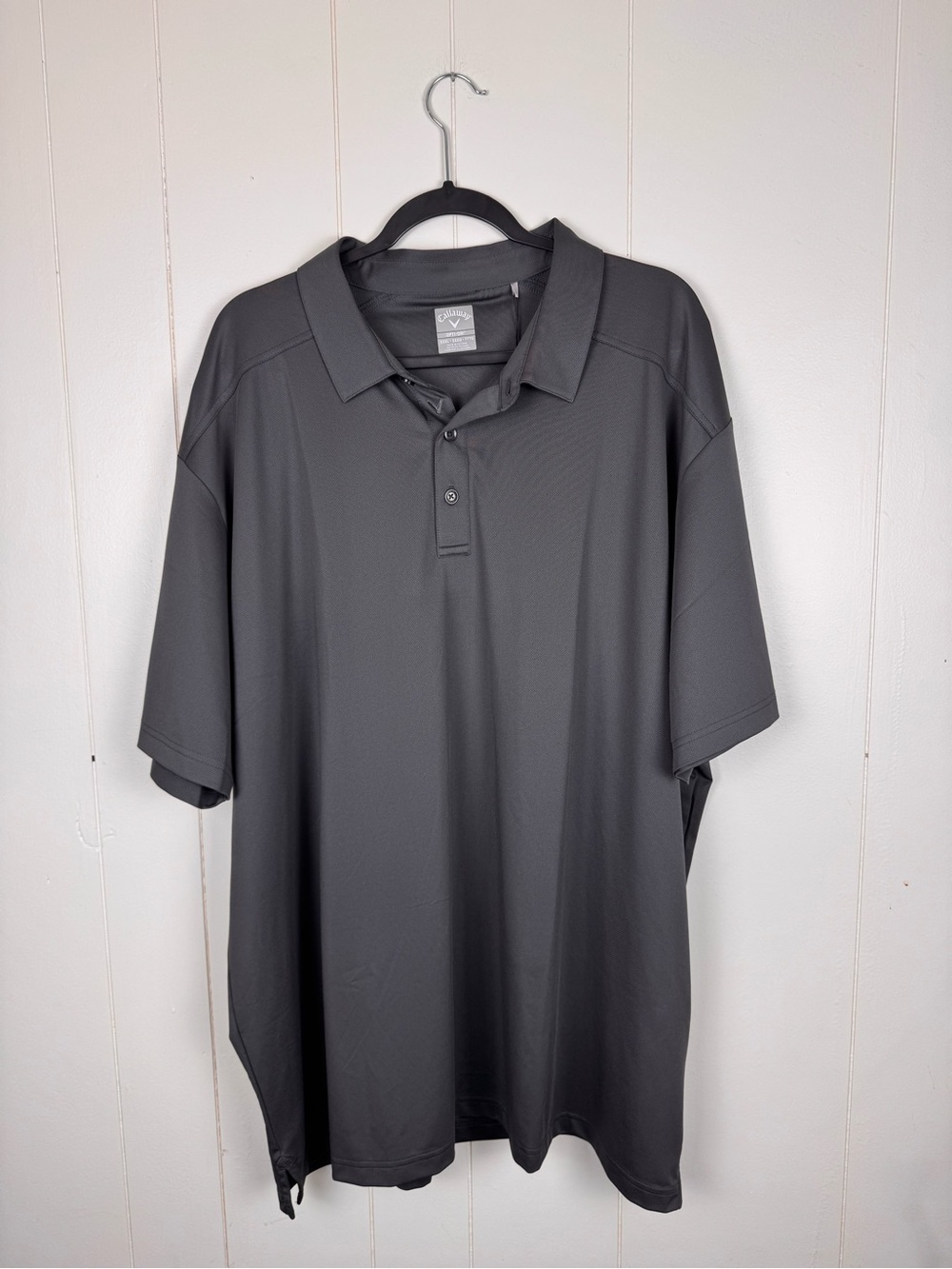 Callaway Men’s Opti-Dri Golf Polo Gray XXXL 3XL NWT UPF 50